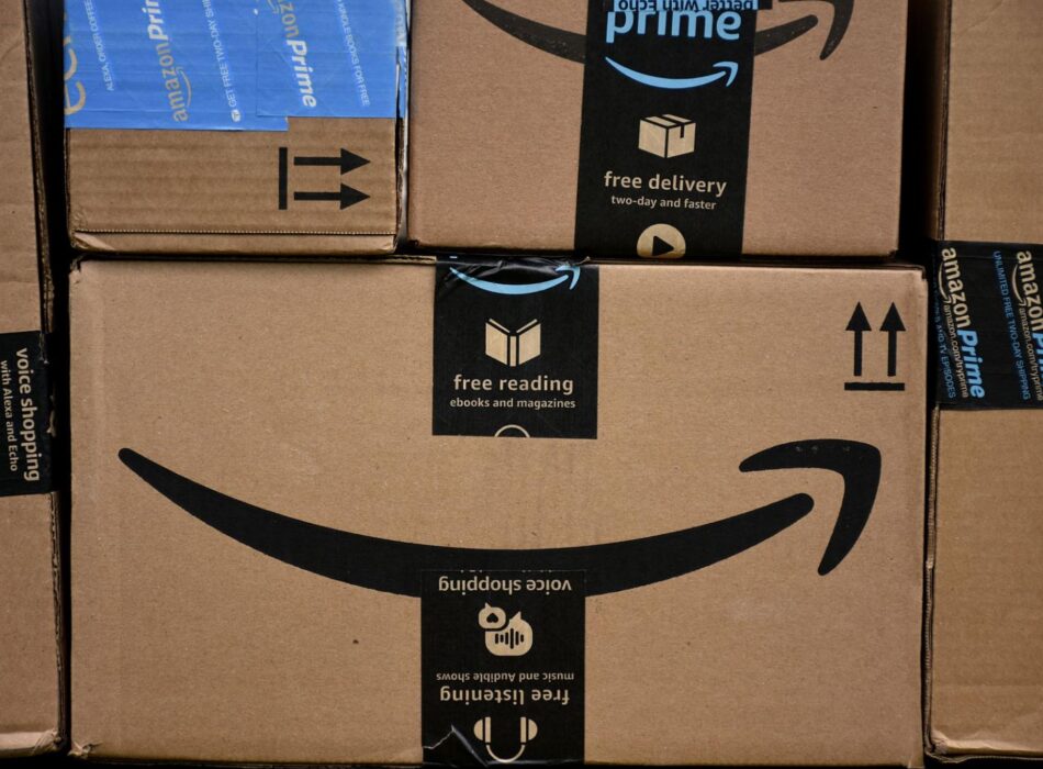 Amazon Prime boxes stacked up