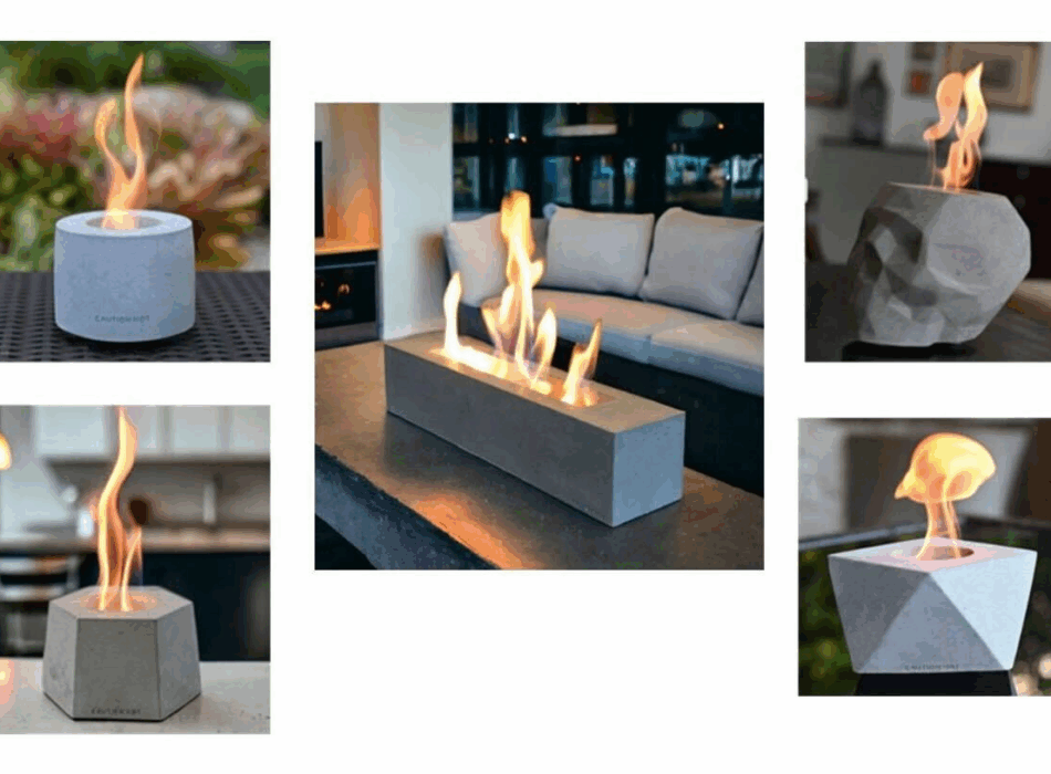 Colsen tabletop fire pits showing concrete models involved in CPSC recall for burn injuries